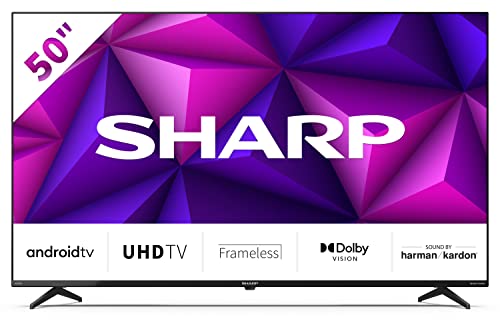SHARP AQUOS 4T-C50AJ1✨美品✨ SHARP 4T-C50FN6KL2AB 50-Inch 4K Android Smart TV, Frameless UHD